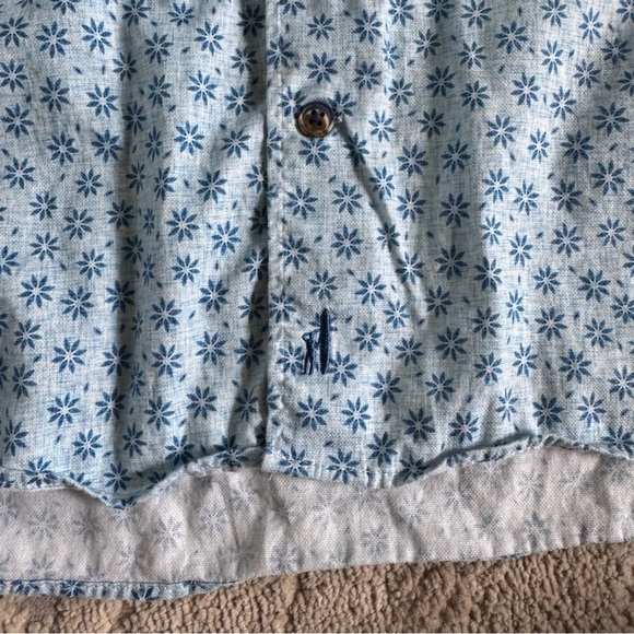 Johnnie-O Montage long sleep button front shirt Gulf Blue Top Shelf XL - Picture 5 of 9